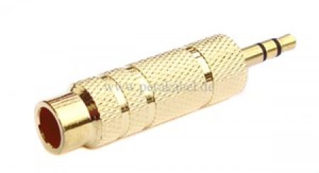Adapter Klinkenbuchse 6,3mm stereo auf Miniklinkenstecker 3,5mm stereo metall vergoldet