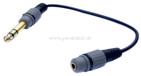 Klinkenstecker 6,3mm stereo auf Miniklinkenbuchse 3,5mm stereo (standard) 0,2m