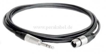 Klinkenstecker 6,3mm stereo Neutrik NP3X auf XLR-Buchse Neutrik NC3FX