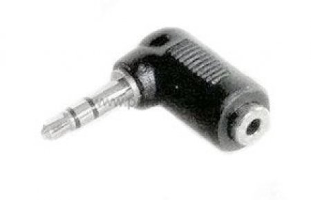Miniklinkenbuchse 2,5mm stereo auf Miniklinkenstecker 3,5mm stereo  gewinkelt