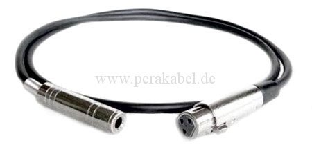 Patch/Adapterkabel XLR-Buchse auf Klinkenbuchse 6,3mm stereo