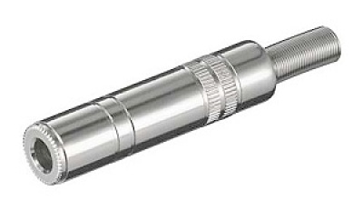 Stereoklinkenbuchse 6,3mm metall auf 2 x Klinkenstecker 6,3mm metall ( Patchkabel 8x4 )