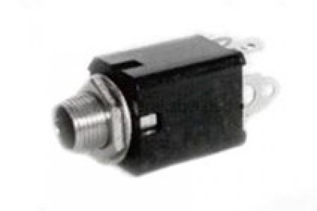Klinkeneinbaubuchse 6,3mm stereo ( geschl. Gehäuse )