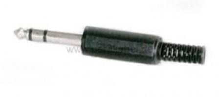 Stereokabel-DIN-Stecker 3pol ( Pin 1+3 bel. ) auf Klinkenstecker 6,3mm stereo