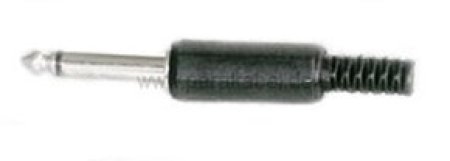 Klinkenstecker 6,3mm mono (2pol) plastik