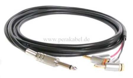 Lautsprecherkabel (Boxenkabel 2 x 1,5 qmm) Klinkenstecker 6,3mm auf Bananenstecker gewinkelt Lautsprecherkabel (Boxenkabel 2 x 1,5 qmm) Klinkenstecker 6,3mm auf Bananenstecker gewinkelt