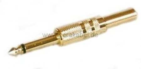 Klinkenstecker 6,3mm stereo vergoldet auf Klinkenstecker 6,3mm mono vergoldet DAP LC-126