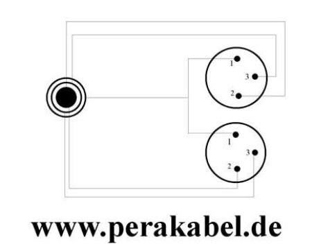 Klinkenstecker 3,5mm stereo (D) auf 2 XLR-Stecker