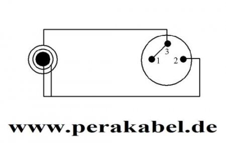 Klinkenstecker 3,5mm stereo (Tip und Ring gebrückt) auf XLR-Stecker