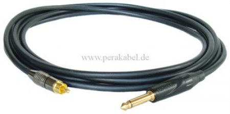 Klinkenstecker 6,3mm mono verg.Tip auf RCA-Stecker verg.Kontakt DAP LC-126