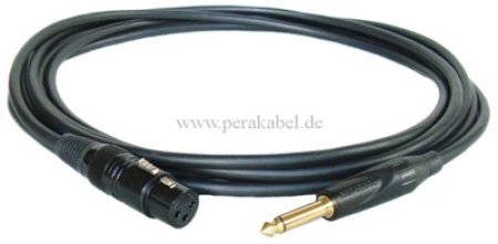 Klinke 6,3mm auf XLR-Buchse (unsymmetrisch doppelter Schirm)