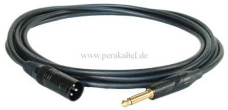 Klinke 6,3mm auf XLR-Stecker (unsymmetrisch doppelter Schirm)