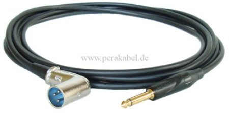 Zuleitung für Aktivboxen unsymmetrisch Klinkenstecker 6,3mm 2pol auf XLR-Stecker 3pol gewinkelt