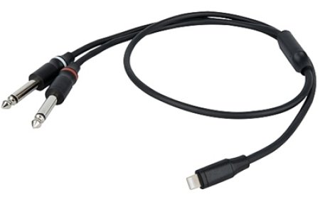 DAP-Lightning-Stecker auf 2x Klinkenstecker 6,3mm mono