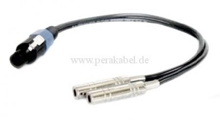 Lautsprecherstecker auf 2 Klinkenbuchse 6,3mm (Lautsprecherkabel 2 x 0,75)