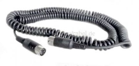 Midikabel-Spiralkabel ( DIN-Stecker plastik ) 6m