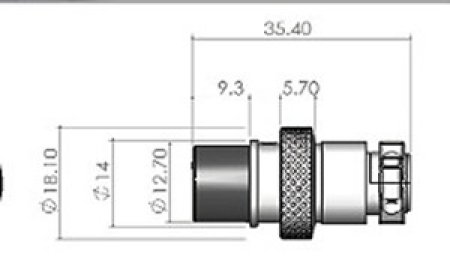 Mikrofonstecker (Multikontakt Verbinder) 4polig auf Mikrofonbuchse (Multikontakt Verbinder) 4polig