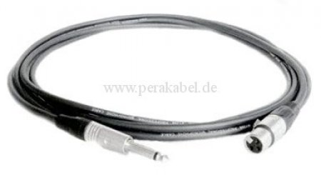 Mikrofonkabel - Klinkenstecker 6,3mm mono Neutrik auf XLR-Buchse Neutrik