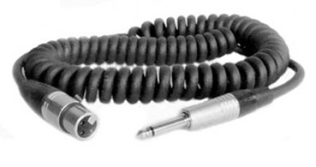 Mikrofonkabel  - Spiralkabel MK1( Klinke / XLR - Neutrik )   4m