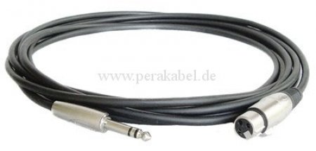 Mikrofonkabel - Klinkenstecker 6,3mm 3pol auf XLR-Buchse (Martin)