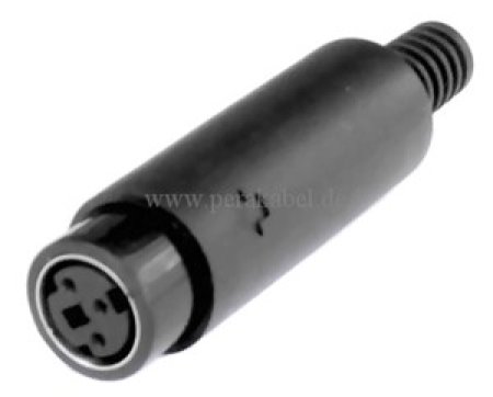 DIN-Kabel  Mini DIN-Stecker / Buchse 3 polig ( 3x0,25 qmm)