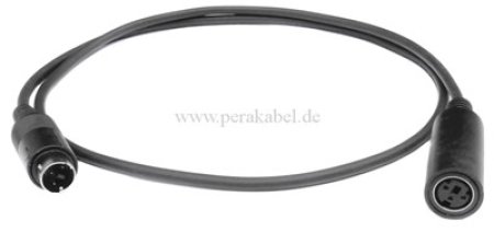 DIN-Kabel  Mini DIN-Stecker / Buchse 3 polig ( 3x0,25 qmm)