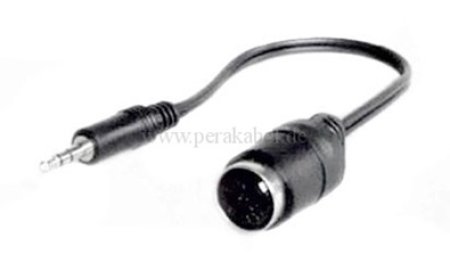 Miniklinkenstecker 3,5mm stereo auf Würfelbuchse (standard) 0,20m