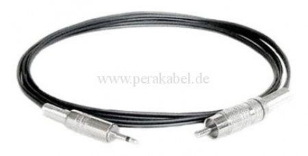 Miniklinkenstecker 2,5mm mono metall auf RCA-Stecker metall