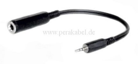Miniklinkenstecker 2,5mm stereo auf Klinkenbuchse 6,3mm stereo