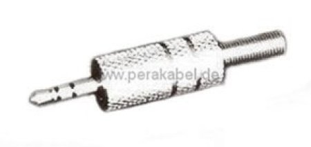 Klinkenstecker 2,5mm stereo (3pol) metall