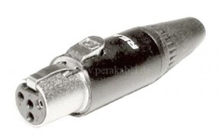 Miniklinkenstecker 3,5mm mono auf Mini XLR-Buchse REAN (Neutrik) RT4FC-B ( 2x 0,22qmm )