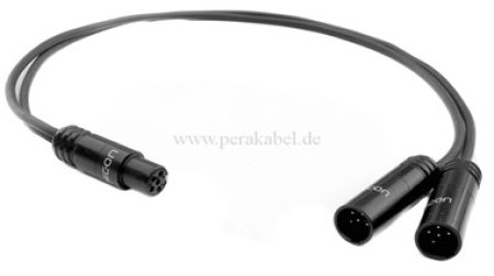 Mini XLR-Buchse 5 polig auf 2x Mini XLR-Stecker 5 polig