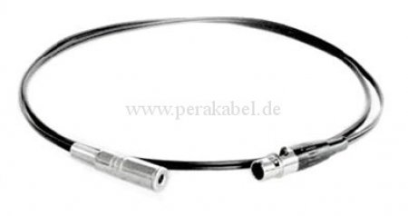 Mini XLR-Buchse 3pol ( Pin 2+1 belegt ) auf Miniklinkenbuchse 3,5mm mono 2pol