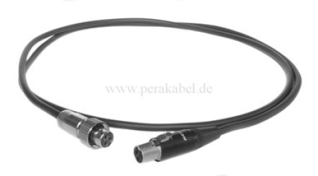Mini XLR-Kabel SC-Cicada SO-D14 2x0,14qmm-Mini XLR-Buchse ( mit Überwurfmutter ) auf Mini XLR-Buchse