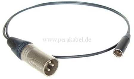 XLR-Stecker 3 pol NC3MXX auf Mini XLR-Stecker 4 pol RT4MC-B ( 2x 0,22qmm )
