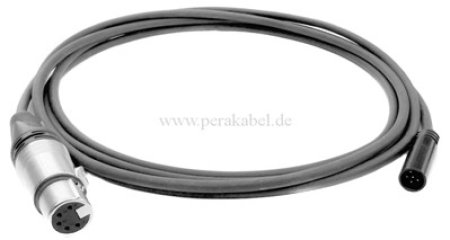 Mini XLR-Stecker 5 polig auf XLR-Buchse 5 polig