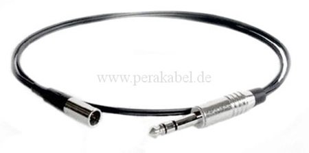 Mini XLR-Stecker 3pol auf Klinkenstecker 6,3mm stereo 3pol