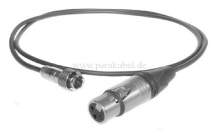 Mini XLR-Kabel SC-Cicada SO-D14 2x0,14qmm-Mini XLR-Stecker ( mit Überwurfmutter ) auf XLR-Buchse