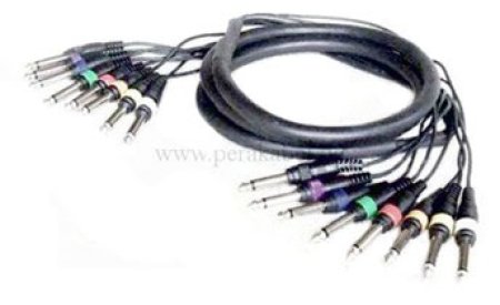 Multicore - 8 Klinkenstecker 6,3mm  auf 8 Klinkenstecker 6,3mm