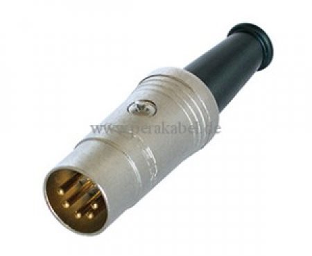 Midikabel-Spiralkabel ( DIN-Stecker metall Neutrik REAN ) 6m