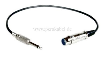 Patchkabel Klinkenstecker 6,3mm 2pol auf XLR-Buchse 3pol