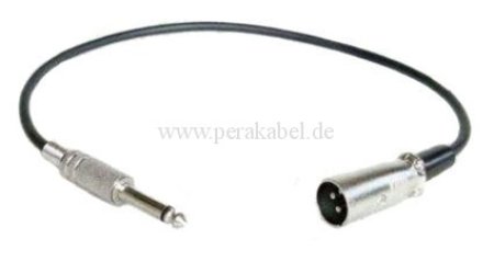 Patchkabel Klinkenstecker 6,3mm 2pol auf XLR-Stecker 3pol