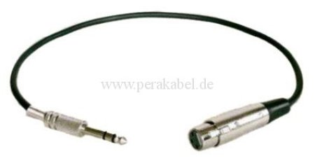Klinkenstecker 6,3mm stereo auf XLR f Klinkenstecker 6,3mm stereo auf XLR f