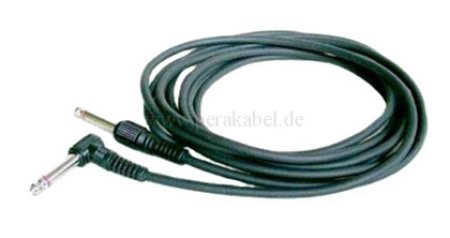 Patchkabel Klinkenstecker gerade auf Winkelklinkenstecker   3m