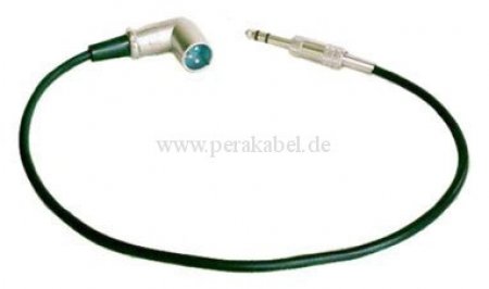 Klinkenstecker 6,3mm stereo auf XLR-Stecker gewinkelt