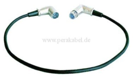 XLR m  gewinkelt auf XLR f  gewinkelt XLR m  gewinkelt auf XLR f  gewinkelt
