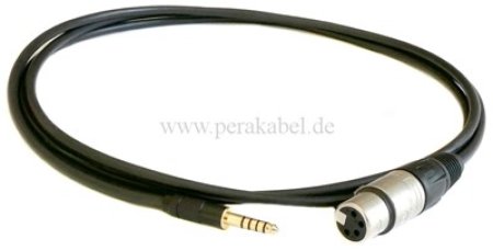 Stereokabel-Klinkenstecker 4,4mm 5polig auf XLR-Buchse 4 polig Neutrik