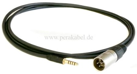 Stereokabel-Klinkenstecker 4,4mm 5polig auf XLR-Stecker 4 polig Neutrik