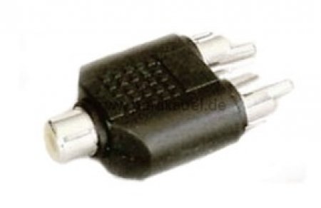 RCA(Cinch)-Buchse auf 2 RCA(Cinch-Stecker