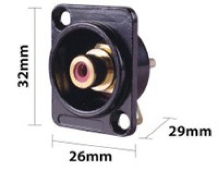 Cinch Einbaubuchse Typ D